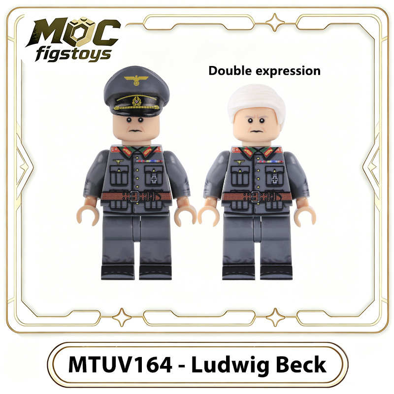 WW2 German Army General Ludwig Beck Custom Military Minifigure Building Block Toy Historical Commander Collection Gifts Toys MTUV164