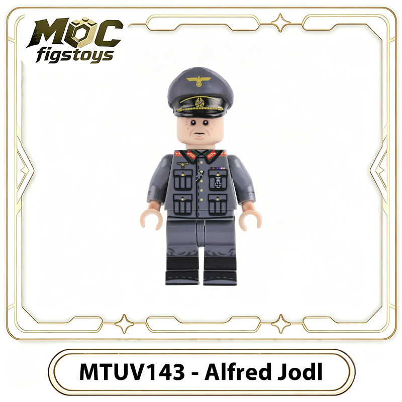 WWII German Generaloberst Alfred Jodl OKW Colonel General Minifigure Building Block Custom UV Printed Brick Military History Toys Gifts MTUV143