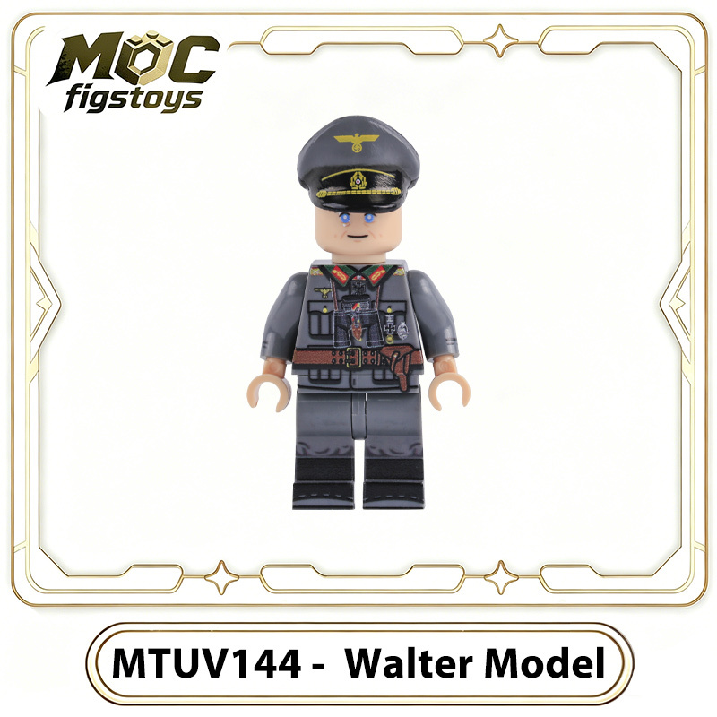 WWII German Generalfeldmarschall Walter Model Field Marshal Miniigure Building Block Custom UV Printed Military Master of Defense Toy Gifts