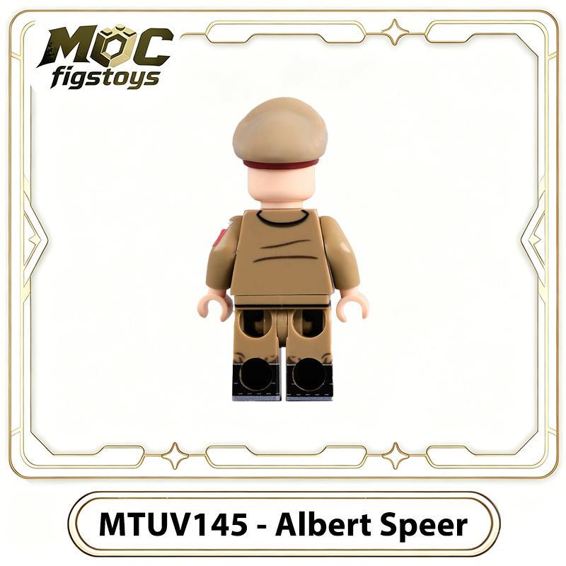 ww2 German Officer Albert Speer Armaments Minister Historical Minifigure Building Block Custom UV Printed General Toy Military Gifts MTUV145