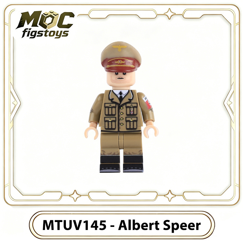 ww2 German Officer Albert Speer Armaments Minister Historical Minifigure Building Block Custom UV Printed General Toy Military Gifts MTUV145