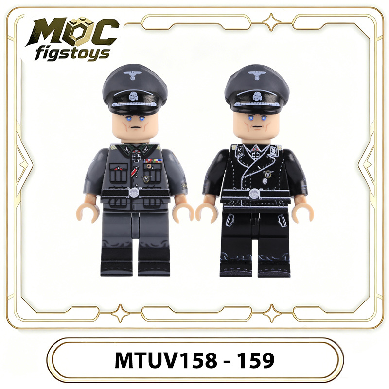 WWII Josef Dietrich SS Obergruppenführer Minifigures Building Block Custom Military Commander Toy Uniform Versions Collection MTUV158 MTUV159