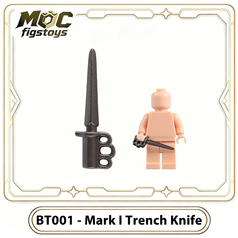 WWI US Trench Knife Building Block Weapon Minifigures Accessories Military M1917 Mark I Historical Soldier Brick Gifts Toys Compatible BT001 BT002