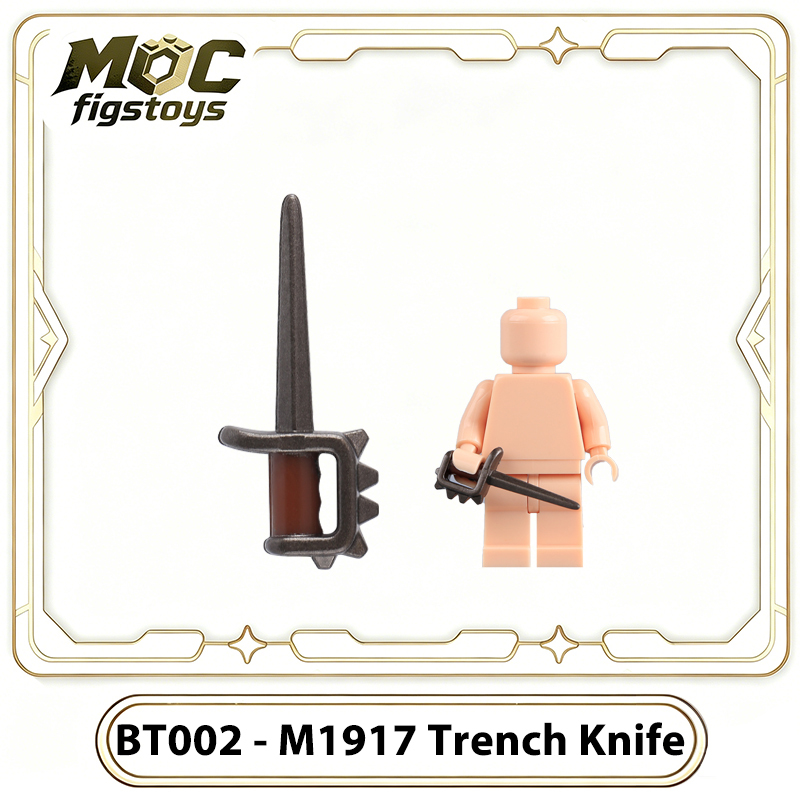 WWI US Trench Knife Building Block Weapon Minifigures Accessories Military M1917 Mark I Historical Soldier Brick Gifts Toys Compatible BT001 BT002
