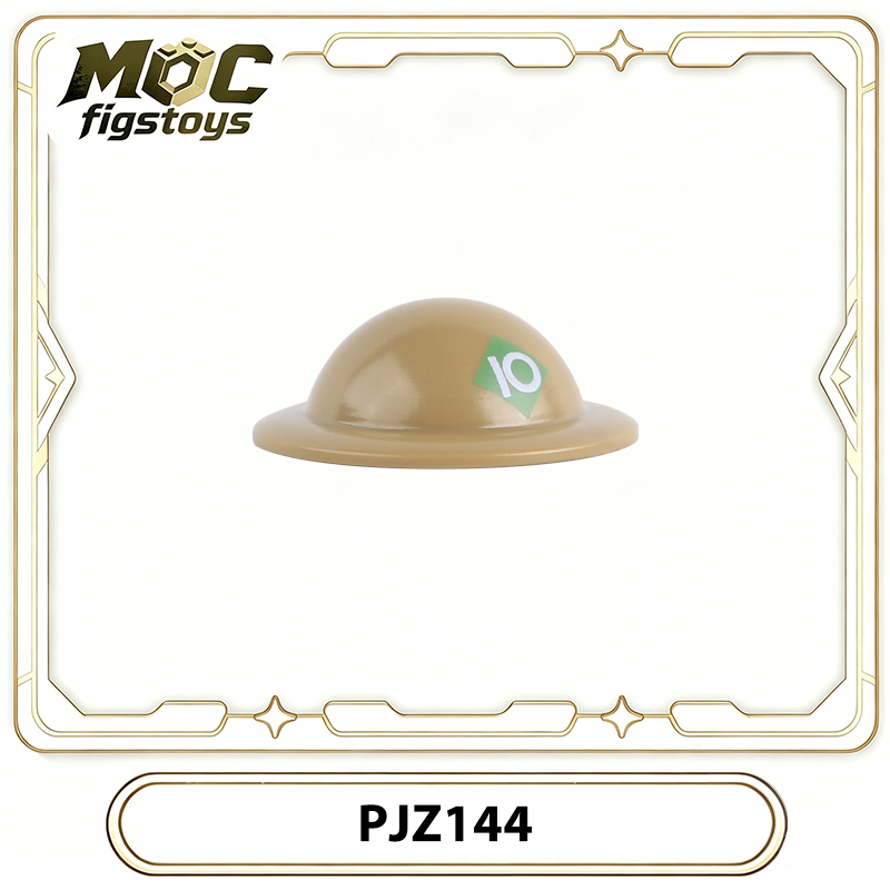 WW1 British Solider Manchester Regiment Helmet MTZ040 Minifigure Military Building Block  Headgear Accessory Historical Army Toys Gifts PJZ144