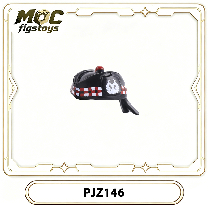 WW1 British Gordon Highlanders Helmet MTZ042 Minifigure Highland Regiment Soldier Headgear Building Block Accessory Historical Military Toys PJZ146