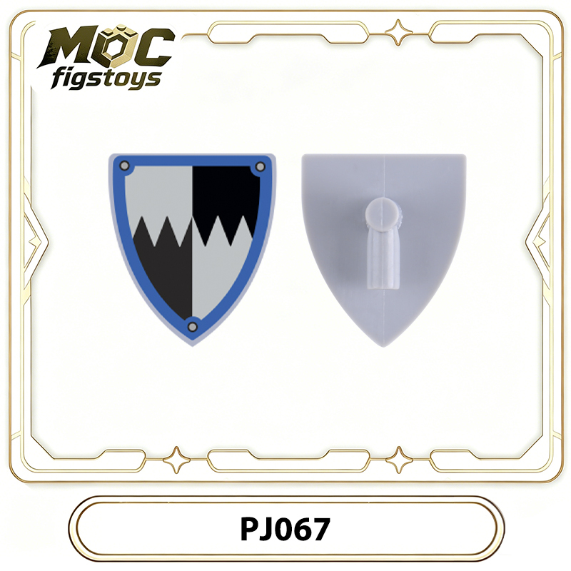 Medieval Knight Shield Minifigures Accessories Heraldic Castle Warrior Armor Building Blocks Pack Ccis4lore Collection Toys Gifts PJ066-075