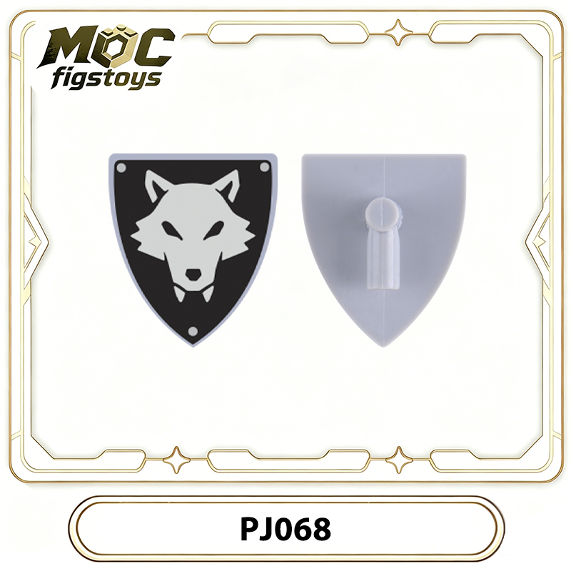Medieval Knight Shield Minifigures Accessories Heraldic Castle Warrior Armor Building Blocks Pack Ccis4lore Collection Toys Gifts PJ066-075