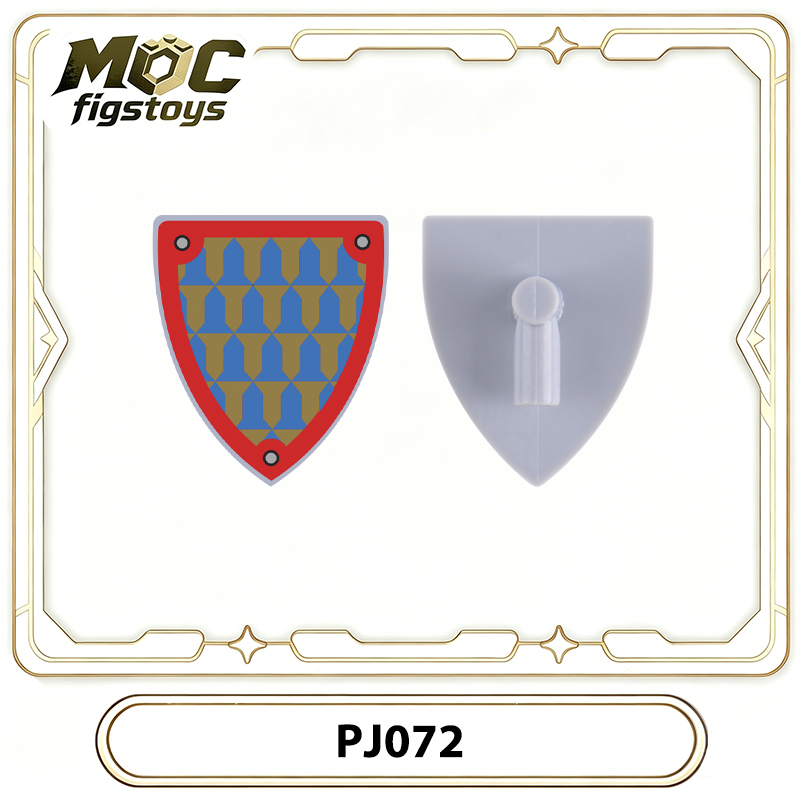 Medieval Knight Shield Minifigures Accessories Heraldic Castle Warrior Armor Building Blocks Pack Ccis4lore Collection Toys Gifts PJ066-075