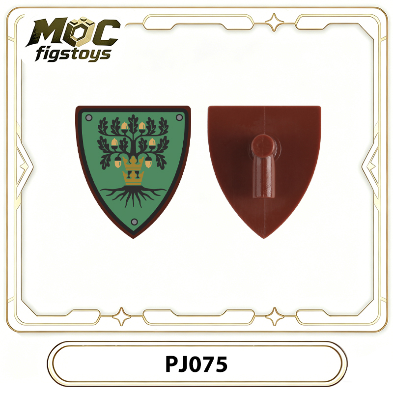 Medieval Knight Shield Minifigures Accessories Heraldic Castle Warrior Armor Building Blocks Pack Ccis4lore Collection Toys Gifts PJ066-075