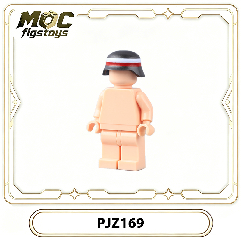 WW2 Polish Home Army Helmet Accessory MTZ056 Minifigure Building Blocks Gear Polish Resistance Military Compatible Toy Gifts PJZ169