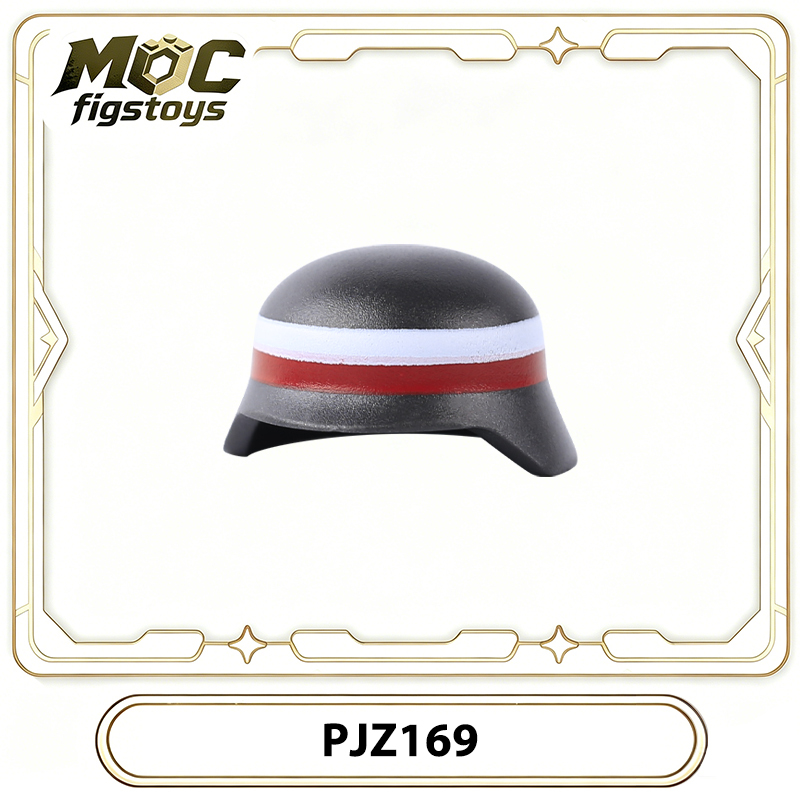 WW2 Polish Home Army Helmet Accessory MTZ056 Minifigure Building Blocks Gear Polish Resistance Military Compatible Toy Gifts PJZ169