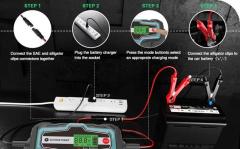 1A 6-Steps Fully Automatic Battery Charger 6V/12V BCA-1000 Battery Charger