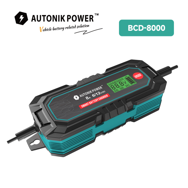 8A 10-Steps Fully Automatic Battery Charger 6V/12V BCD-8000 Battery Charger