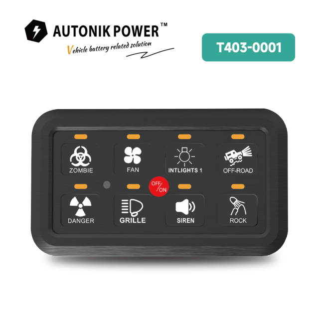 8 Gang Panel Switch for Car /Marine/ Boat /RV /ATV /UTV(T403-0001)