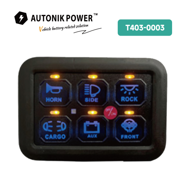 6 Gang Panel Switch for Car /Marine/ Boat /RV /ATV /UTV(T403-0003)