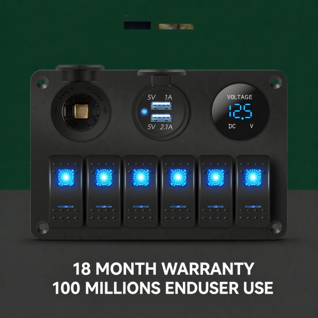 Car Marine Boat RV ATV UTV 8+1 Panel Switch