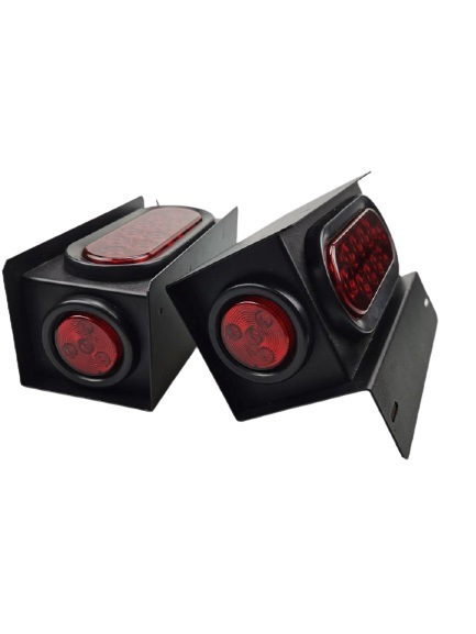 Long Haul New Trailer/Truck Steel Housing Box with Oval Tail Light & Round LED Lights