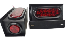 Long Haul New Trailer/Truck Steel Housing Box with Oval Tail Light & Round LED Lights