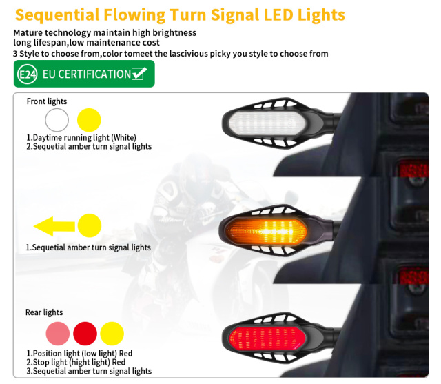 Turn Signal Light 16 LED for Motorcycle Directional Light