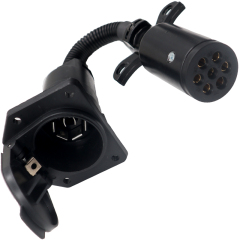Trailer Connector 7 PIN Round to 7PIN Blade Cord Adapter