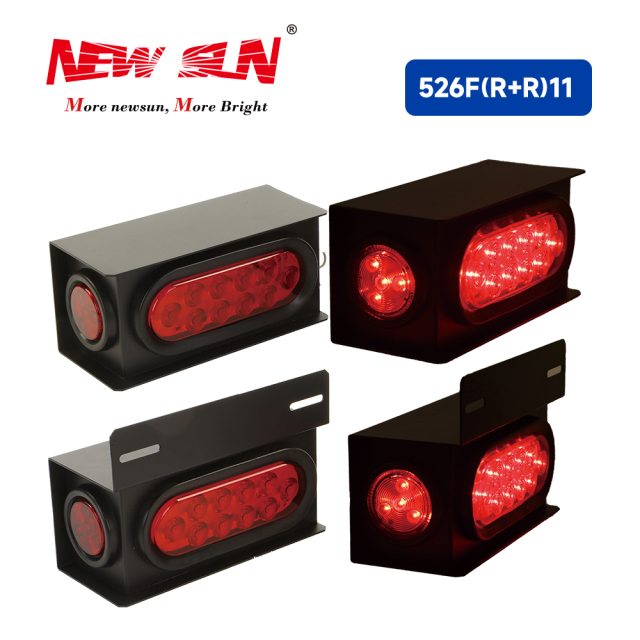 Long Haul New Trailer/Truck Steel Housing Box with Oval Tail Light & Round LED Lights
