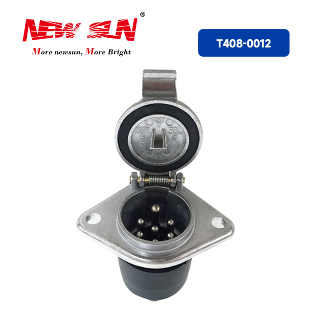 Trailer Socket 7PIN Aluminum 24V N-Type