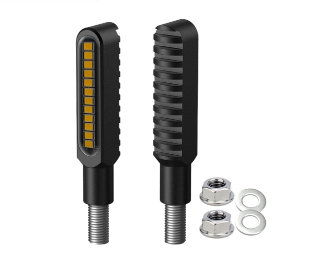 Turn Signal Motorcycle Lamp Dual Color Slide Indicator Light