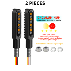 Turn Signal Motorcycle Lamp Dual Color Slide Indicator Light