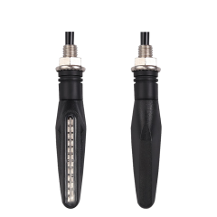 Turn Signal Motorcycle Lamp Dual Color Slide Indicator Light 24LED