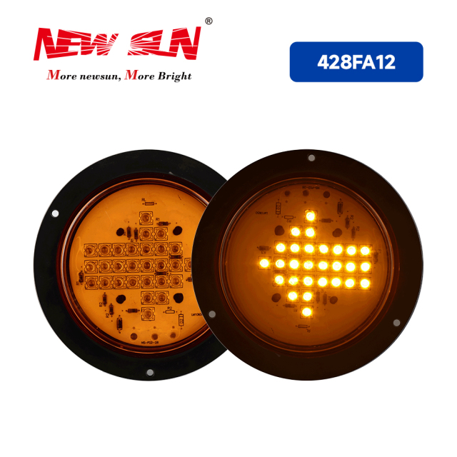 LED 4" Round ARROW Light