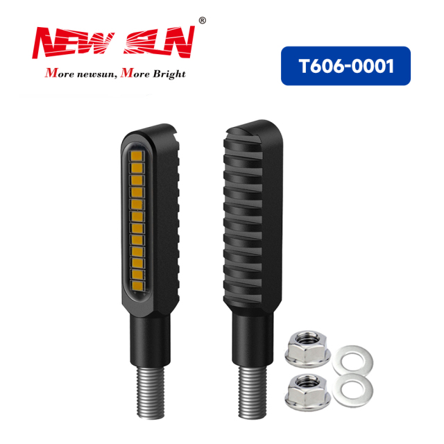 Turn Signal Motorcycle Lamp Dual Color Slide Indicator Light
