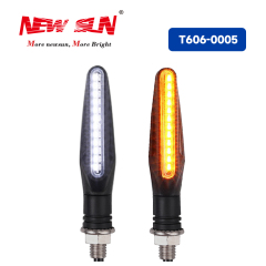 Turn Signal Motorcycle Lamp Dual Color Slide Indicator Light 24LED