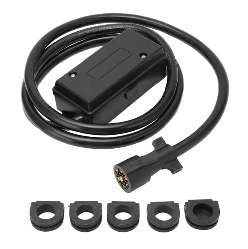 7-WAY Trailer Cable With Junction Box 4FT/6FT/8FT