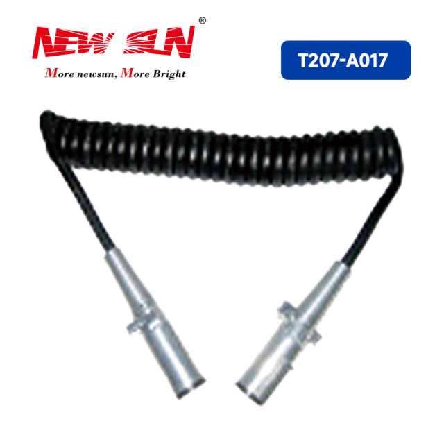 12FT 7-WAY Coiled Power Cable