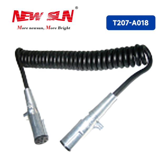15FT 7-WAY Coiled Power Cable