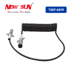 12FT 7-WAY Coiled Power Cable