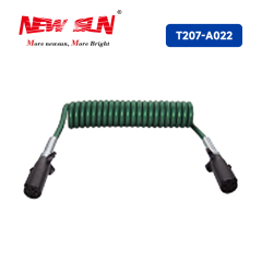15FT 7-WAY ABS Coiled Power Cable