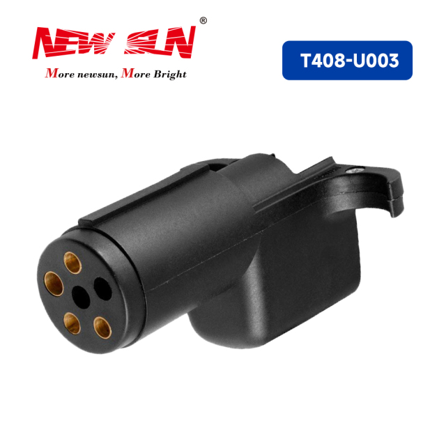 Trailer Connector 6PIN Round to 4PIN Flat Adapter