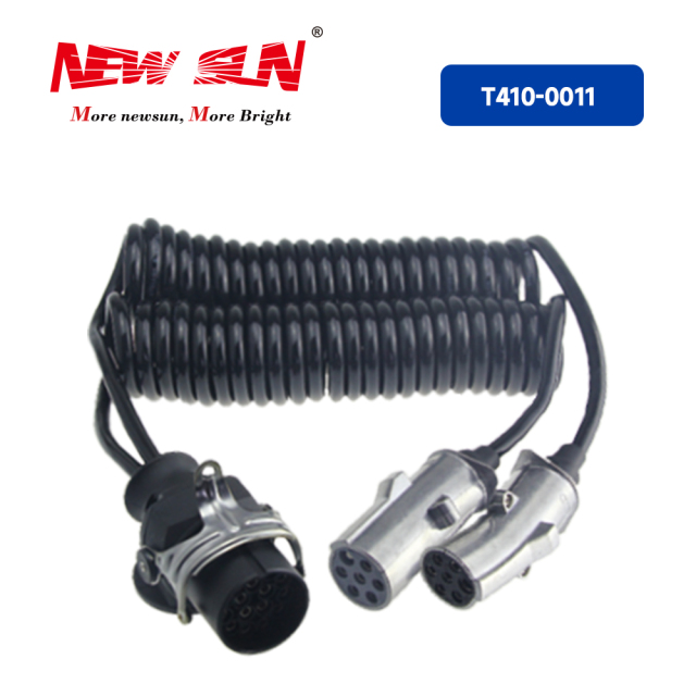 Trailer Connection Cable Electrical Adapter 15PIN-2*7PIN