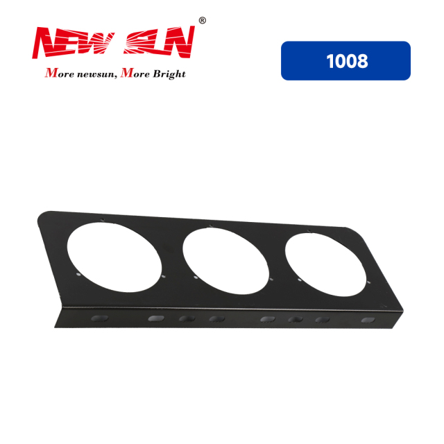 Bracket For 4" Round Light Stainless Steel Black Triple