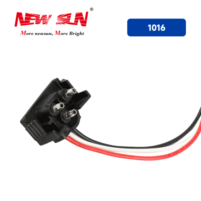 Trailer Light Connector 3 Prong Plug 6.5 inch Wires for Tail Lights