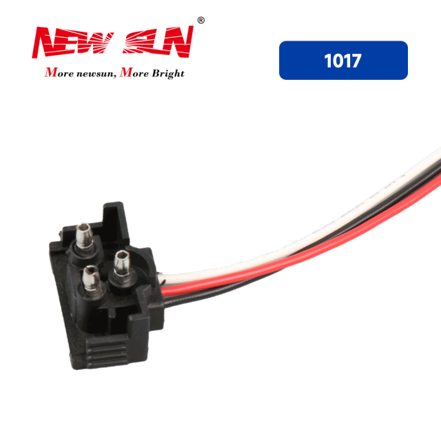 Trailer Light Connector 3 Prong Plug 6.5 inch Wires for Tail Lights With Round Terminal