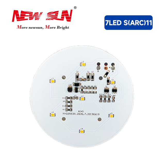 LED 4" 7LED Round Light PCBA