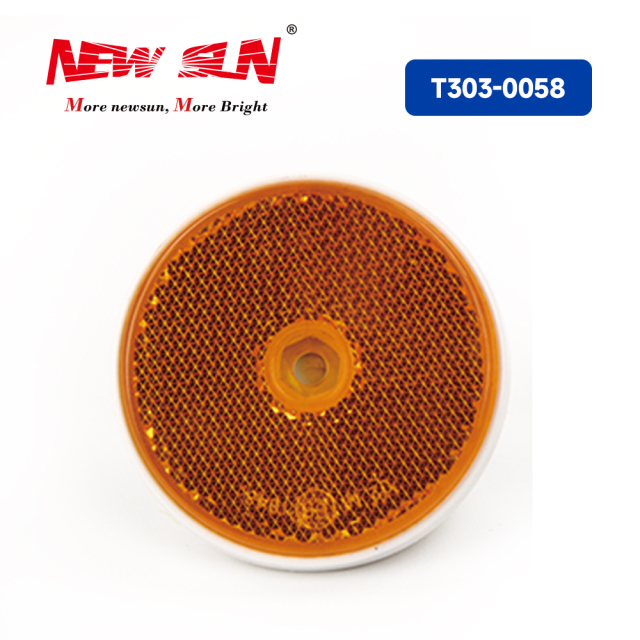 Round Reflector Amber Φ60mm With Hole