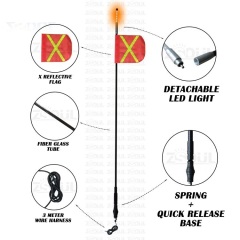 LED SAFETY FLAG WHIP