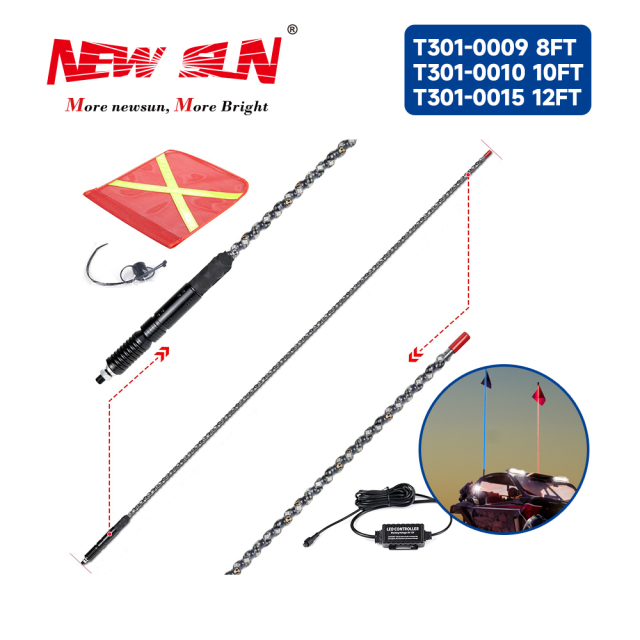 LED SAFETY FLAG WHIP