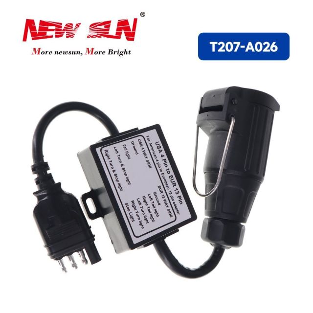 Us 4way to EU 13 Way Trailer Light Converter