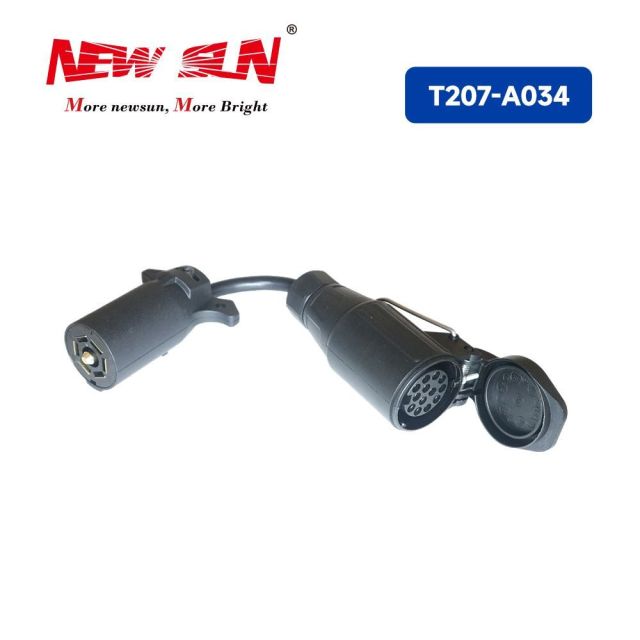 Us 7way to EU 13 Way Adapter Standard Type Trailer Light Converter