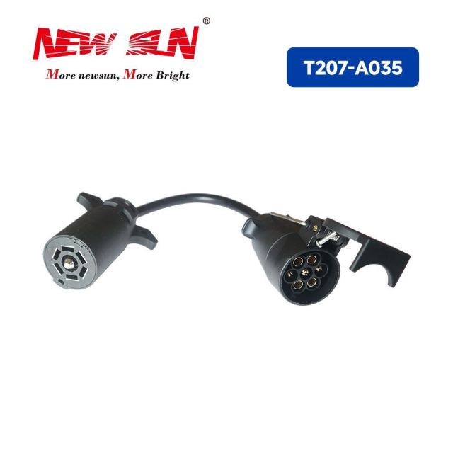Us 7way to EU 7 Way Adapter Standard Type Trailer Light Converter